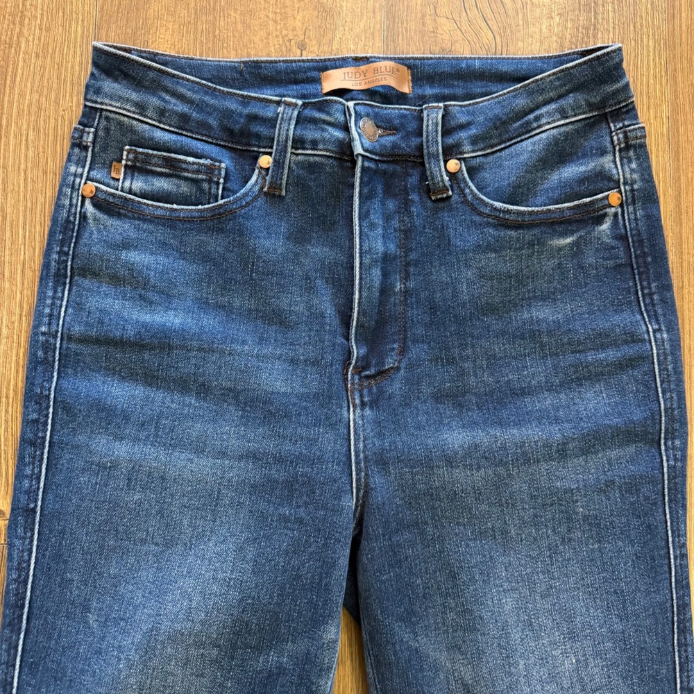 Judy Blue Flare Jeans Dark Wash High Rise Stretch Denim Womens 9/29 Regular - Picture 2 of 16